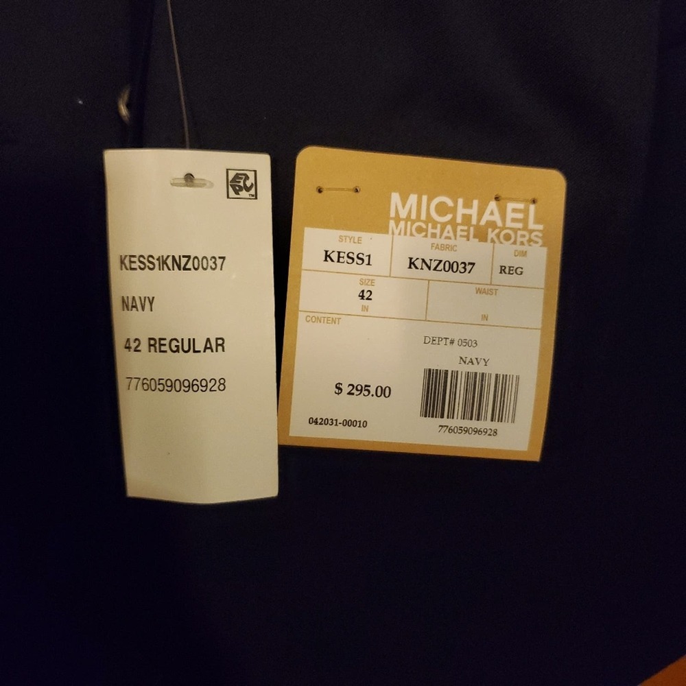 NEW Michael Michael Kors Navy blazer 42R - Picture 3 of 11